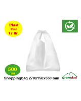 Carrier bag Non-woven 17L Rcyk. white 500pc/box - 