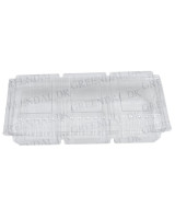 Plastic tray w/hinged lid 3-room Sandwiches - 