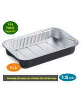 Aluminium tray Ready2Cook 1920ml. 10x10pcs. Black - 