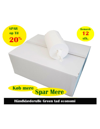 Wiping paper Green eco 1-layer 100m (5039) 12roll/box -  2