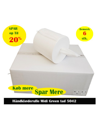 Wiping paper Green eco 1-layer 250m (5042) 6roll/box -  2