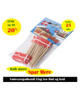 Flag Kransekage eller Cocktail m/pinde 25stk/pak