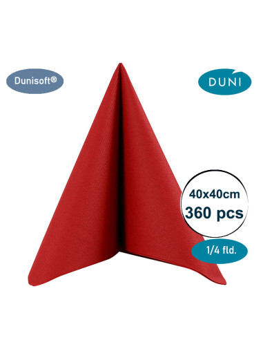 Bio Dunisoft® serviet 40x40 cm  Rød