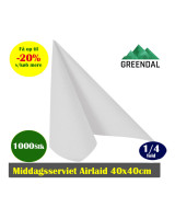 Napkin Airlaid Eco white 40x40cm 1/4 fold Krt. - 