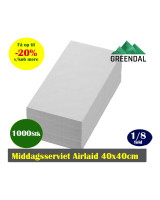 Middagsservietter Airlaid  40x40cm 1/8fold