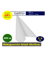 Serviet Gastro Soft Hvid 1/4 40X40 600stk. - 
