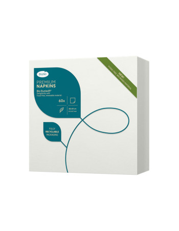 Napkin Duni 40x40cm Airlaid 1/4 fold White 720pc/box -  2