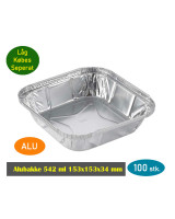 English: 542ml Angled Rim Foil Tray, 100 Pieces - 