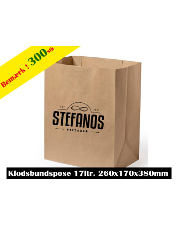Stefanos Klodsbundspose med logo tryk  17ltr.  2
