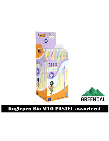 Kuglepen Bic M10 51500 PASTEL ASS. assorteret stk.