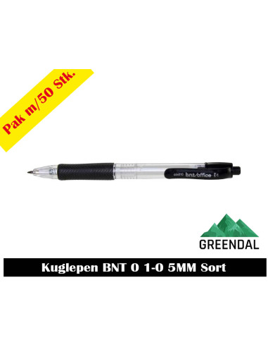 Kuglepen m. trykknap blå stregbredde 0,7mm - 