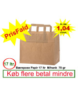 Carrier bag Paper 17L Brown 250pc/box - 