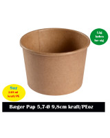 Soup/Deli Bowl Nature Cardboard Brown 8oz/240ml 10x50pc/box - 