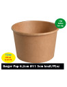 Soup/Deli Bowl Nature Cardboard Brown 12oz/400ml 10x50pc/box - 