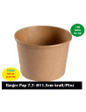 Suppe/Deli Skål Natur Pap Brun 500ml 10x50stk/kar 