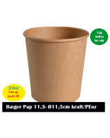 Suppe/Deli Skål Natur Pap Brun 750ml 10x50stk/kar 