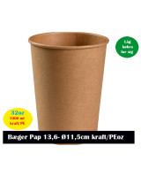 Soup/Deli Bowl Nature Cardboard Brown 32oz/1000ml 10x50pc/box - 