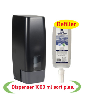 Cream Soap and Refill 1000 ml. for Dispenser. -  2