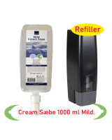 Cremesæbe, mild, ABENA, 1000 ml, refill, uden farve og parfume