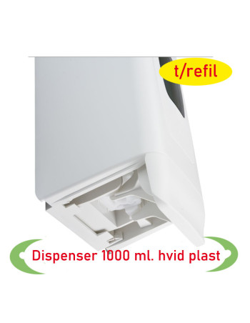 Dispenser Clasic Til Sæbe/Desinfektion påfyldning Plast Hvid 2