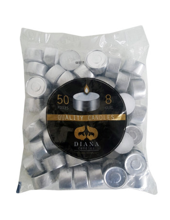 Tealight white 8 hours 9x50pc/box - 