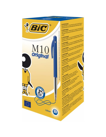 Kuglepen Bic Clic blå Medium M10 50stk/pak -  2