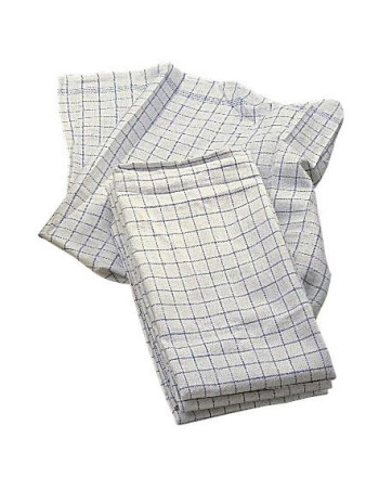 Kokkeviskestykker 50x100cm Hvid/Blå 6stk/pak - 