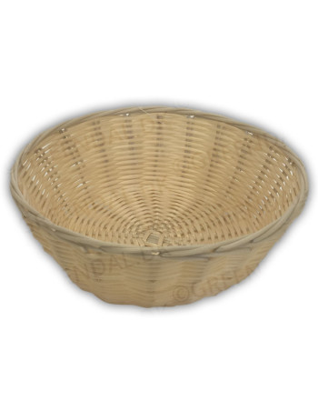 Bread basket envelope round Ø25xH7cm plastic wicker -  2