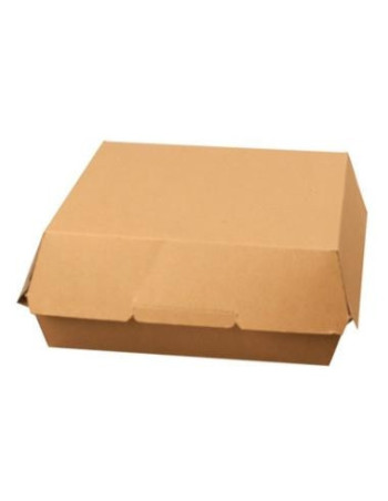 Burger/sandwich Boks XL Brun 19x19x8cm 125stk/kar -  2