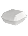 Burgeræske Skum Small m/låg Hvid 5x100stk/pak - 