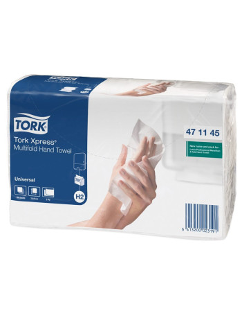 Papirhåndklæde Tork Xpress H2 2-lags 3800ark/krt - Papirhåndklæde Tork Xpress H2 2-lags 3800ark/krt -