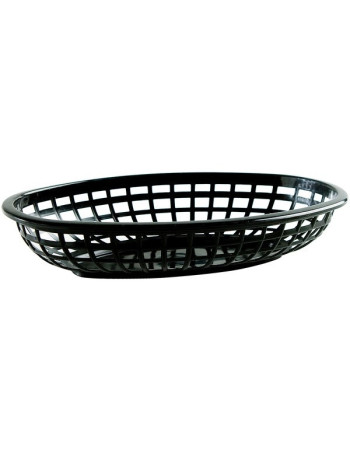 Basket Oval 23.5x14.9x5.08cm PE black 12pc/pack - 