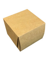 Burger box 135x135x105mm 4-pack q-lock Kraft 195pc/box - 