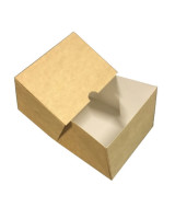 Burger box 135x135x105mm 4-pack q-lock Kraft 195pc/box - 