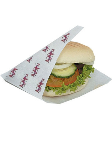 Burgerlomme Foodline hvid stor 15x18cm 1000stk/kar - 