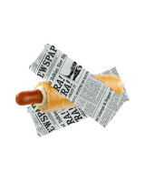 French Hot dog Pose Newspaper Old News 1000pc/box - 