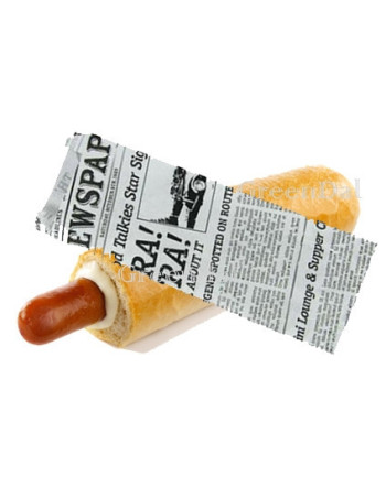 French Hot dog Pose Newspaper Old News 1000pc/box -  2