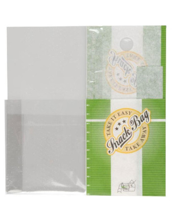 Snack bag med afriv large, grøn - 