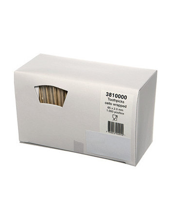 Tandstikker indpakket 1000stk/pak - 