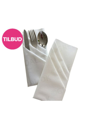 Napkin Duni 48x48cm Airlaid 1/4 fold White 360pc/box -  2