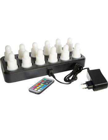 Genopladelige LED lys Duni Sæt Autentisk-multcolor 12stk/pak - 2