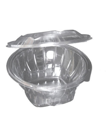 Salatskål (Bowle) Rund M/hængslet låg Klar - Salatskål (Bowle) Rund M/hængslet låg Klar -