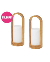 Candlestick t/LED Duni Bamboo 4pc/box - 