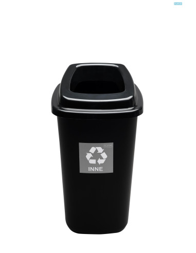 Waste container open lid 90L Black - 
