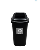 Waste container open lid 90L Black - 