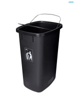 Waste container open lid 90L Black - 