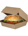Burgerboks 12x12x8cm Kraft brun/hvid 300stk/kar - 