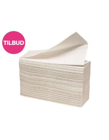 Paper towel (4106) 2-layer V-fold 21x20.5cm White 4000pc/box - 