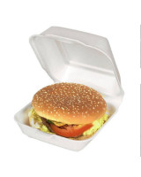 Burger box foam large w/lid IP6 5x100pc/box - 