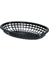 Basket Oval 23.5x14.9x5.08cm PE black 12pc/pack - 